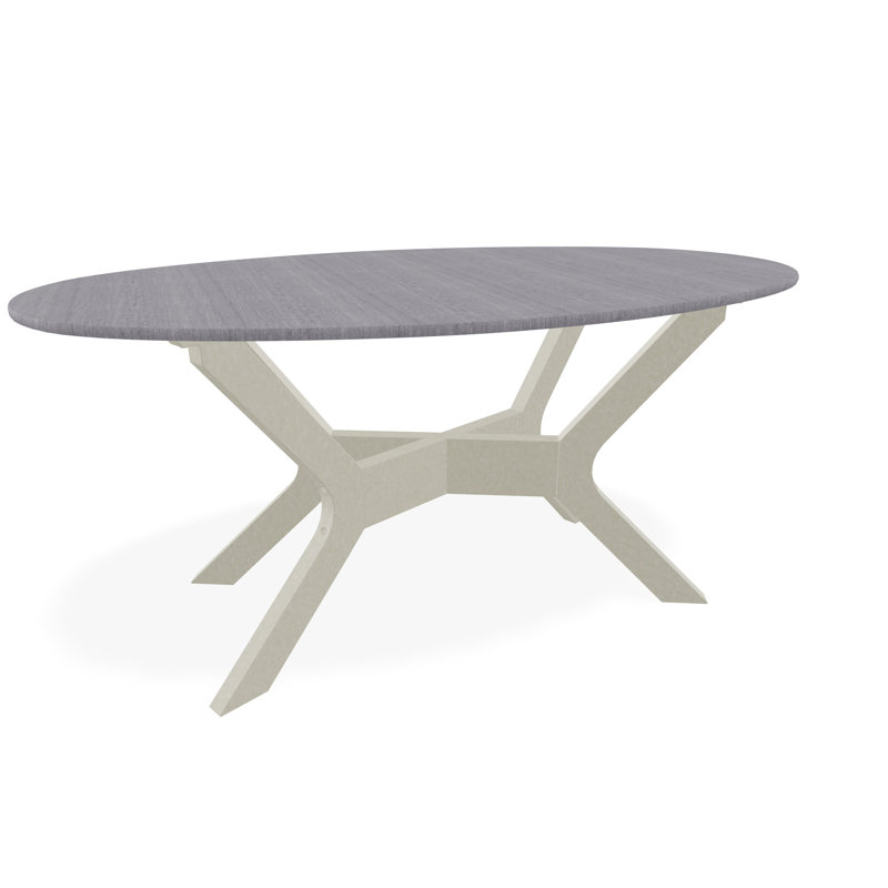 Table basse d'extérieur 24 po x 42 po, Gris / Tempête, Polymère de qualité marine