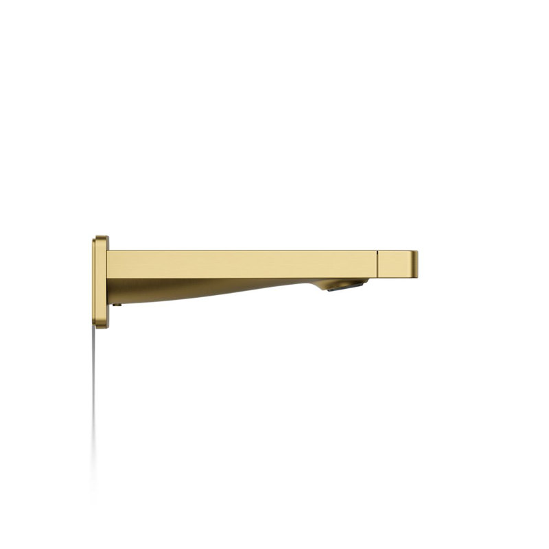 Parallel Wall Mounted Tub Spout Trim, Vibrant Brushed Moderne Brass