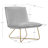 Velvet Upholstered Accent Chair with Metal Legs-639923440