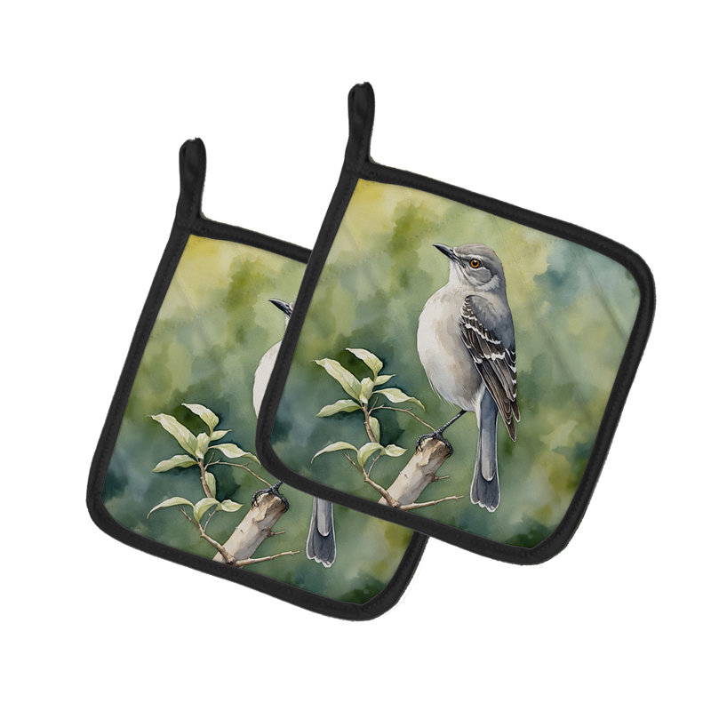Paire de supports à casserole Arkansas Northern Mockingbird