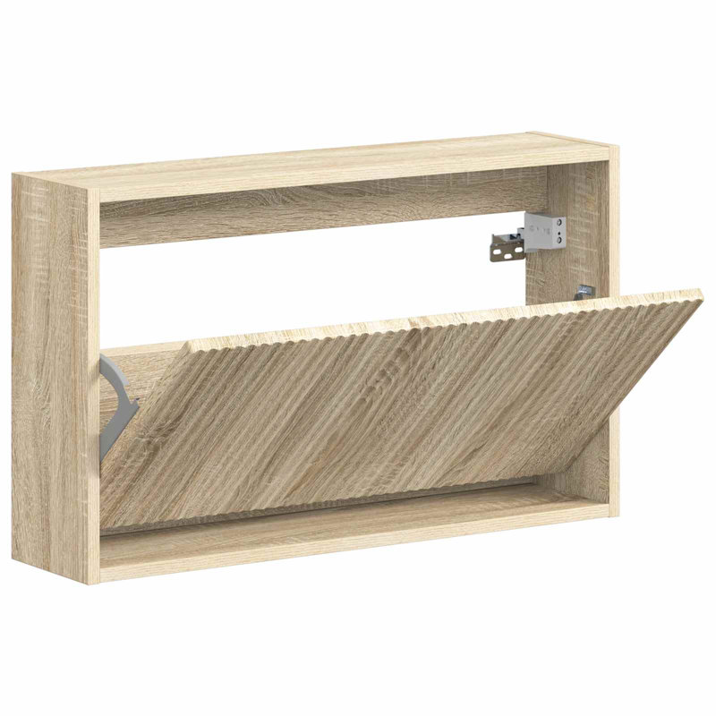 Flip Down Shoe Storage, 43 cm H x 71 cm W x 17 cm D, Sonoma Oak