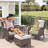  3 Piece Wicker Outdoor Furniture Set with 6-inch Comfy Cushions, High Back Patio Furniture Set with Rattan Armchairs and Side Table-1333076480-1333076495