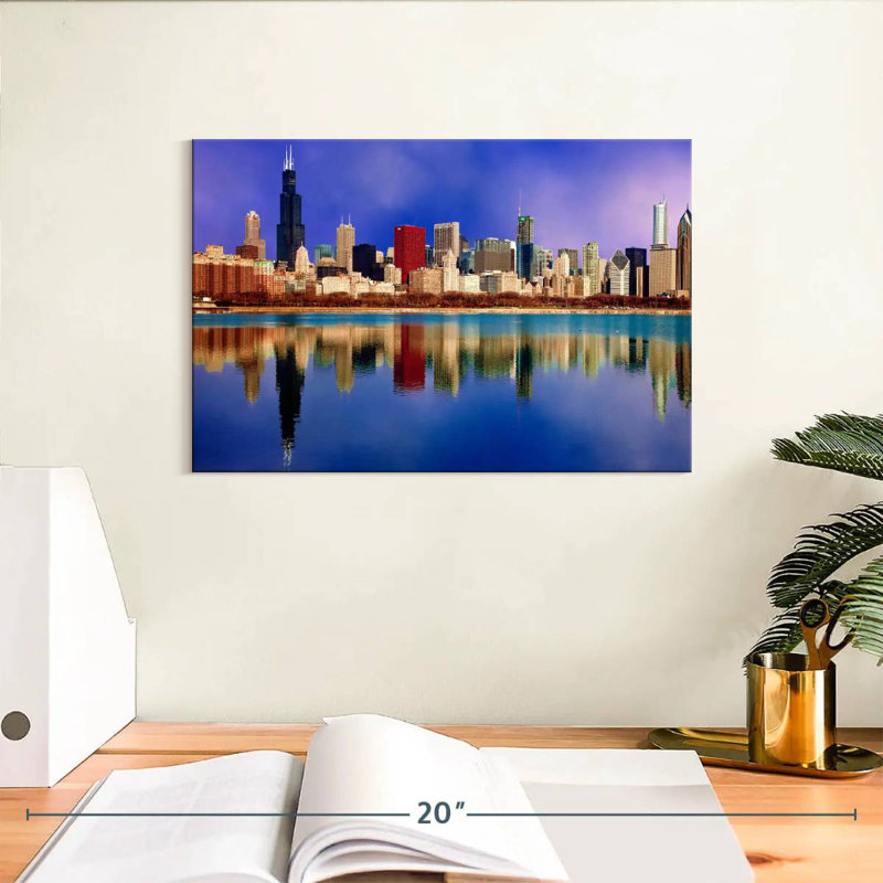 Ravi Chicago City Reflection, H 8 po x l 12 po