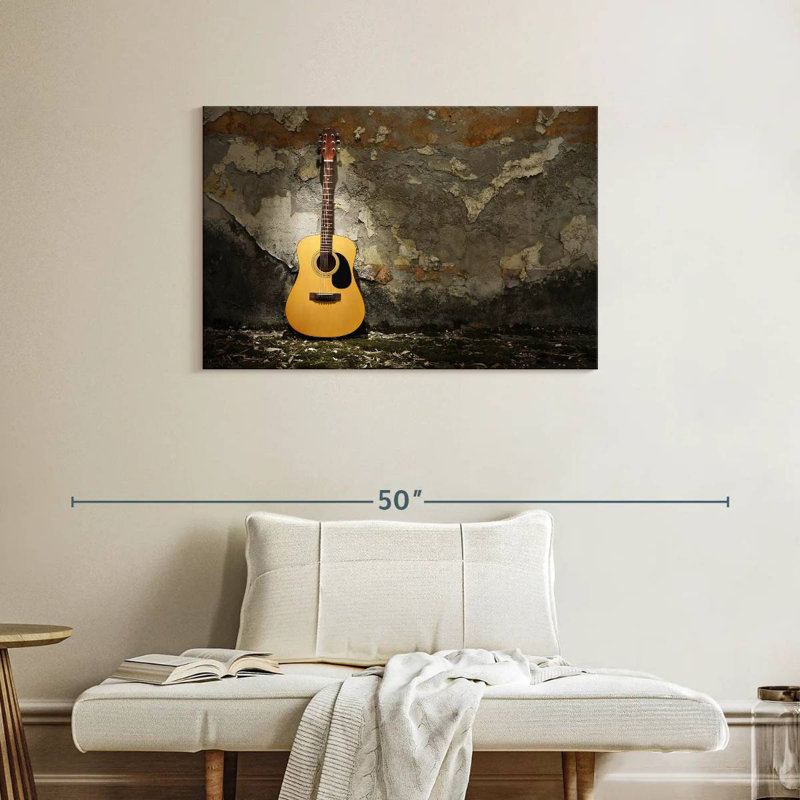 Abarca Grunge Acoustic Guitar, 24" H x 36" W