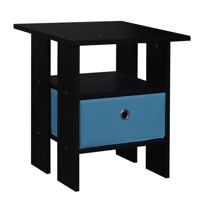 Sherbrooke End Table, Black/Light Blue