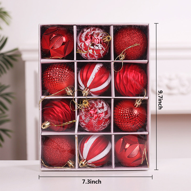 Ornement boule Hareena The Holiday Aisle®, Rouge