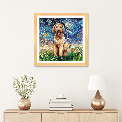 «Goldendoodle Night» par Aja Trêves - reproduction d'art sur