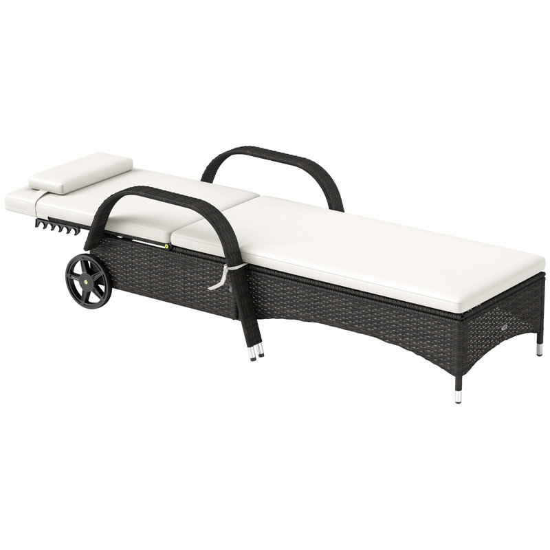 Méridiennes de patio réglables, chaise de piscine moderne en acier rotin Pe