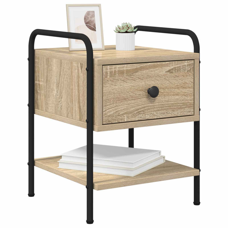 35 cm W Bedside Table, Sonoma Oak