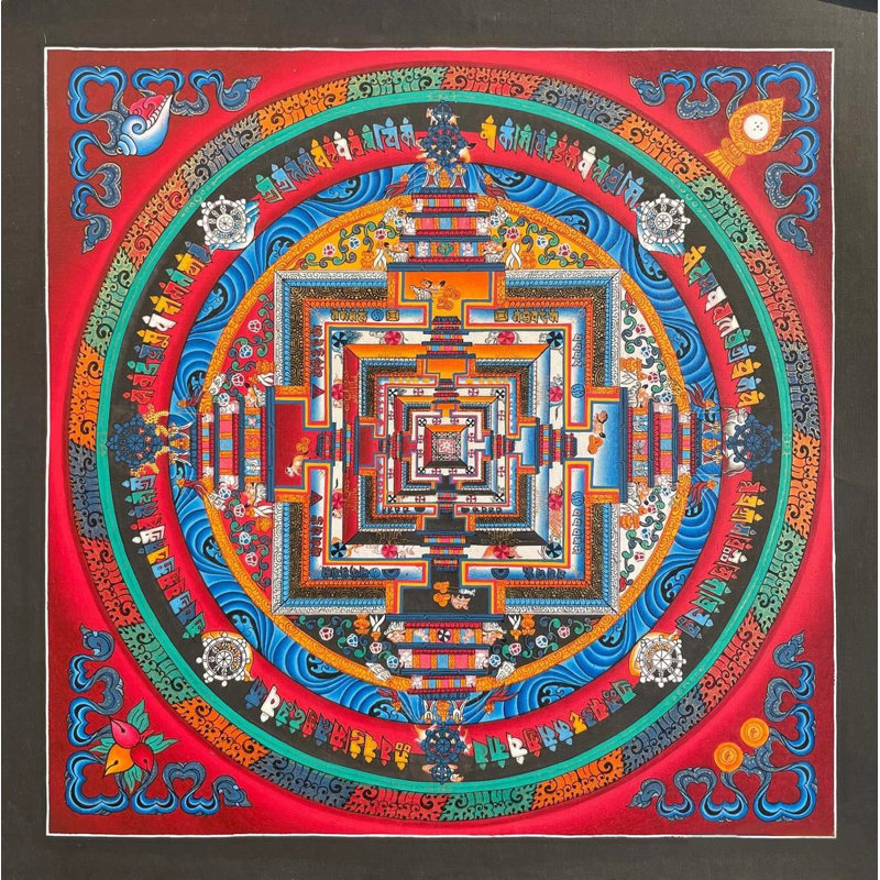 Kalchakra Mandala Thangka (Thangka sans brocart)