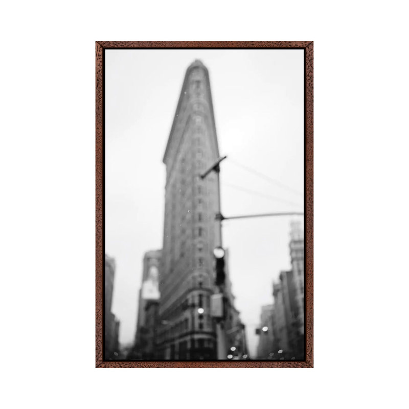 Rainy New York III by Bethany Young - Print on Canvas, 101.6cm H x 66.04cm W x 3.81cm D, Classic Brown Wood Framed