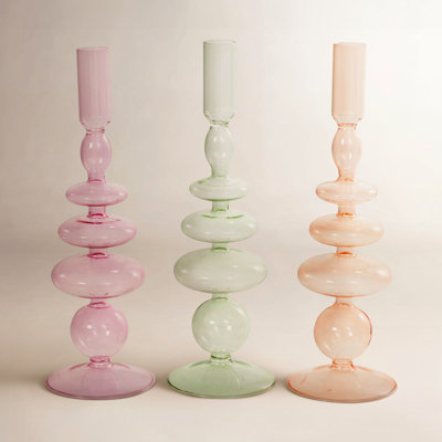 Glass Candlestick Holder