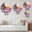 Rose et mauve Palm Beach Sunset - horloge murale nautique et côtière-60282058