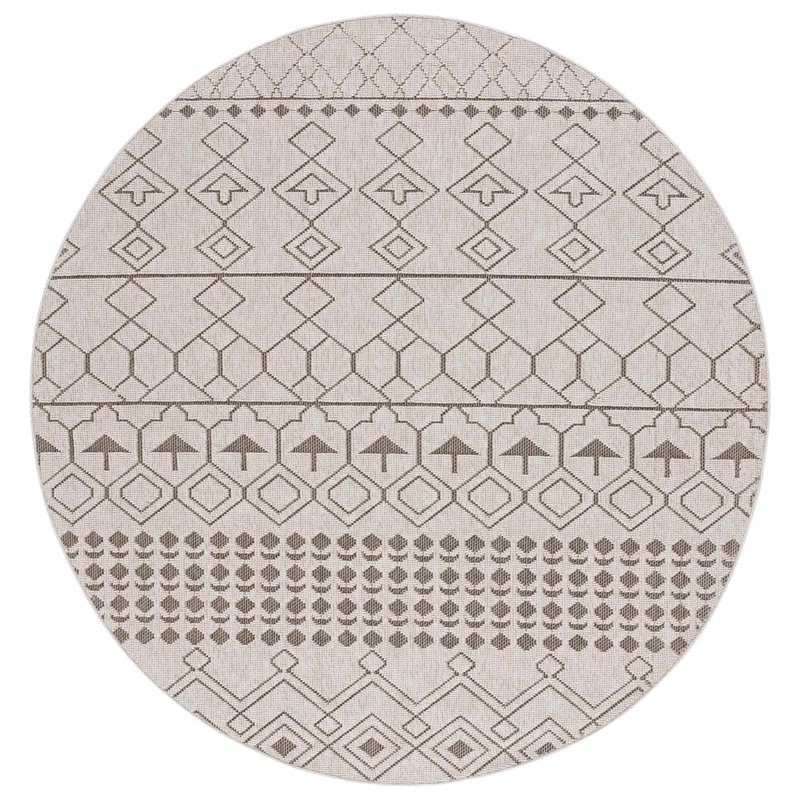 Tapis intérieur / extérieur Global Southwestern, Rond 6 pi 7 po