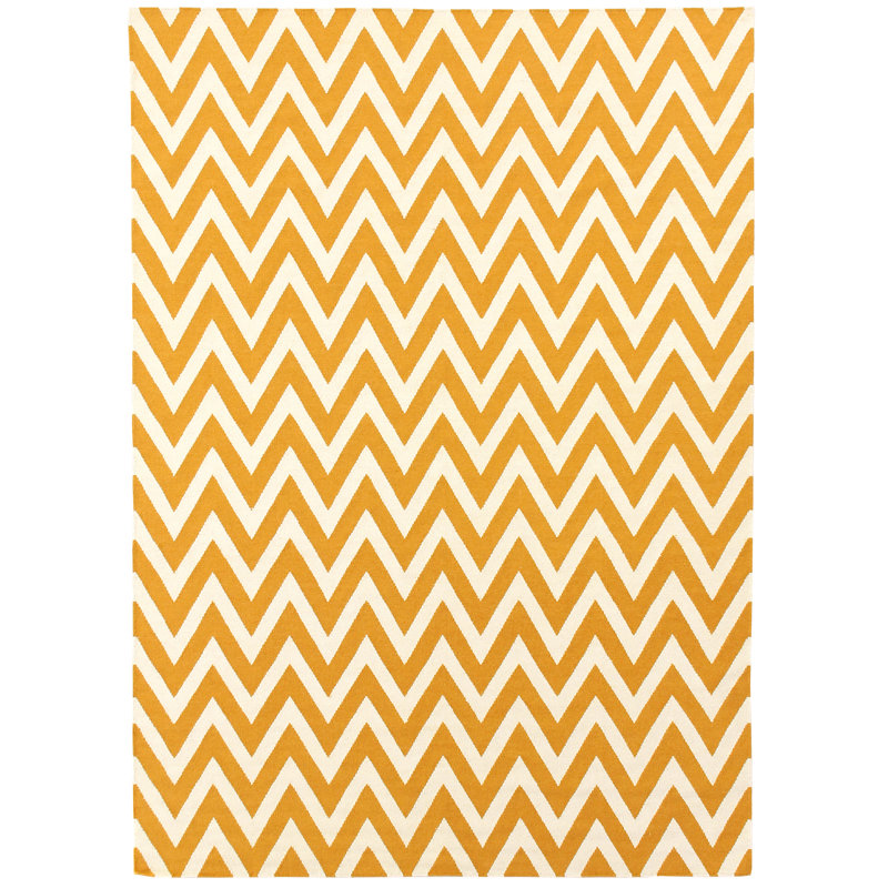 Wool Chevron Indoor Rug, Rectangle 5' x 8'