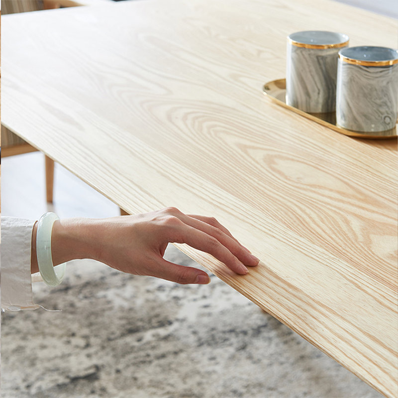 Corrigan Studio Burlywood Rectangular Solid Wood Dining Table - Wayfair ...