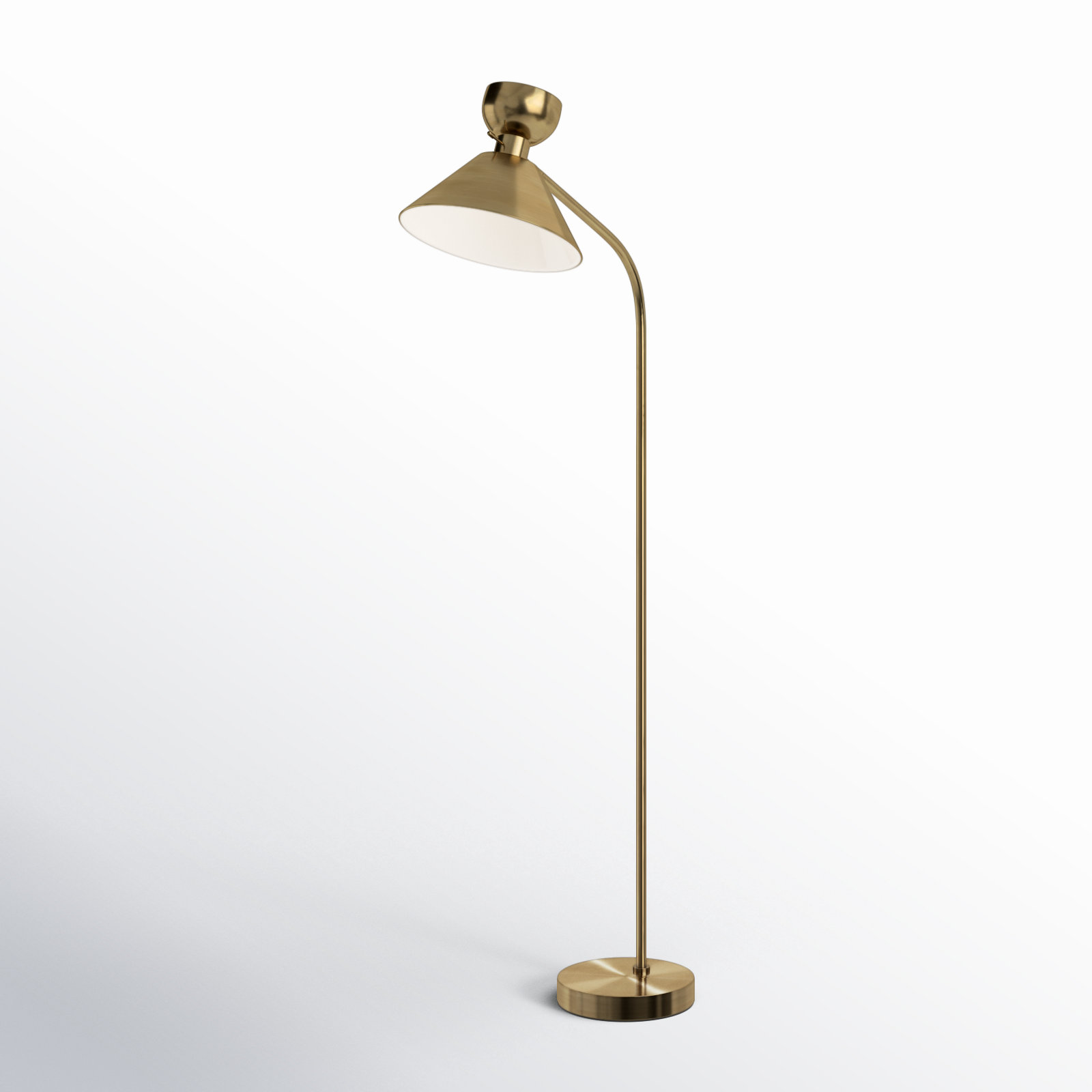 Karie 67.5'' Steel Floor Lamp, Antique Brass