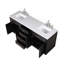 Ensemble de meuble-lavabo double en chrome l 72 po x P 22 po Abbey-105300786-112686609
