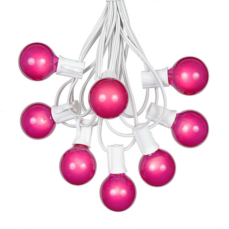 Patio Outdoor 25 - Bulb 25'' Plug-in Globe String Light, Green/Blue/Red, White