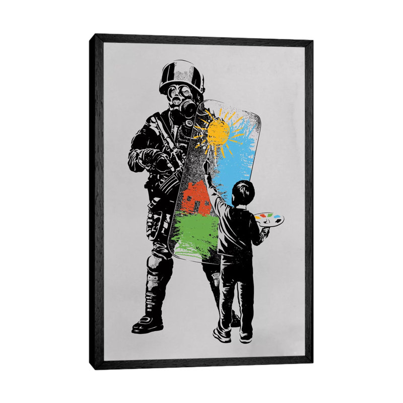 Turmoil by Rob Dobi - Print on Canvas, 101.6 cm H x 66.04 cm W, Black Framed