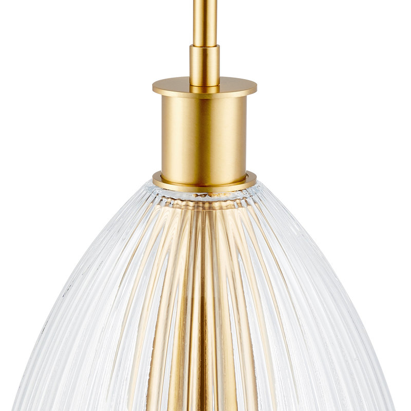 Whistler 1 - Light Pendant in Natural Brass, 15.5" H x 10" W x 10" D