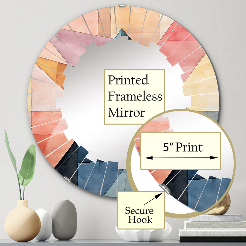 Colfield - Miroir mural moderne rond, 24 po x 24 po