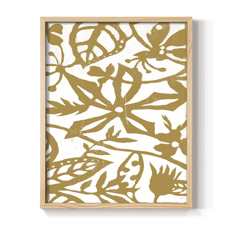 Blanc sur blanc IV V30, reproduction d'art encadrée - bois massif, Naturel, H 11 po x l 9 po