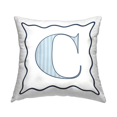 Coussin décoratif en polyester à pois bleu 18 x 18