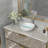 16" White Ceramic Circular Vessel Bathroom Sink