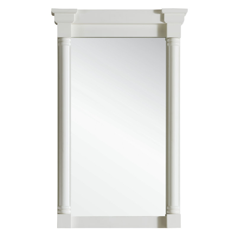 Providence Flat Solid Wood Wall Mirror, Bright White