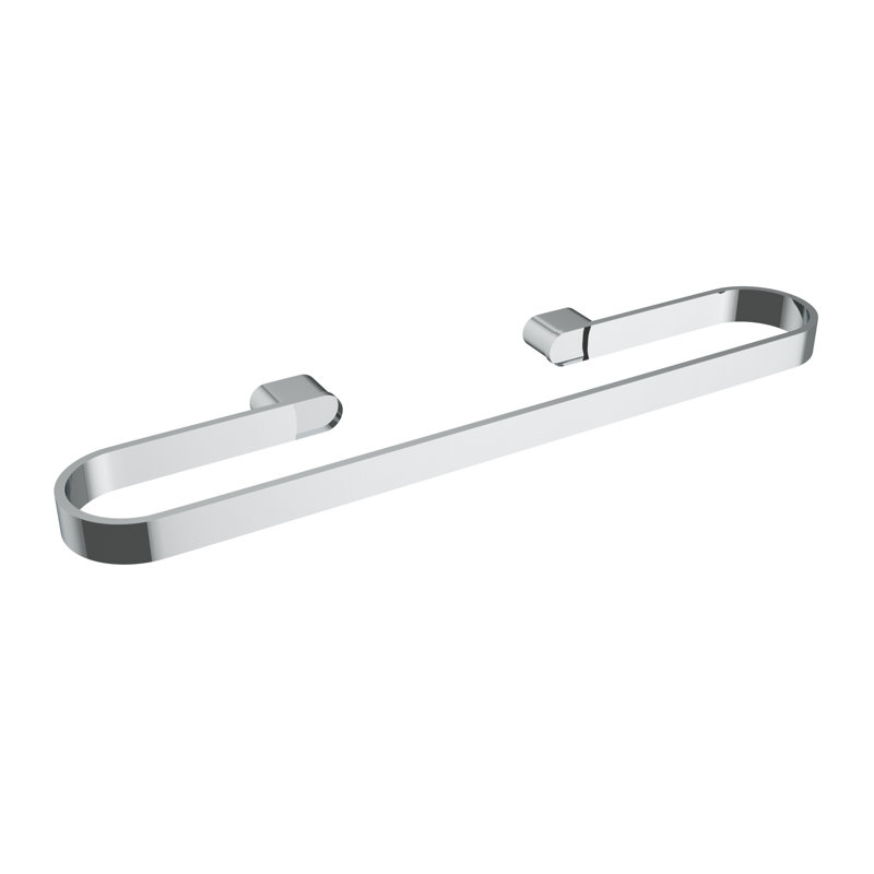 Flow Wall-Mounted 18" Towel Bar - Chrome, Premium Brass Construction, Installation Hardware Included, Chrome