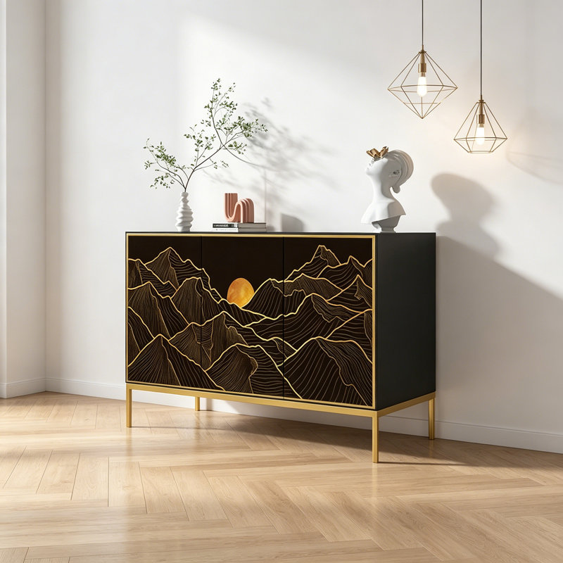 Solid Wood Living Room Storage Cabinet