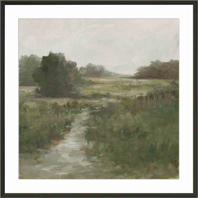 «Tranquil Fen I» par Ethan Harper - reproduction d'art encadrée, Noir, H 24,09 po x l 24,09 po x P 1,1 po