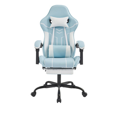 Chaise de jeu; Chaise d'ordinateur Chaise ergonomique avec repose-pieds Chaise de bureau ergonomique avec dossier lombaire