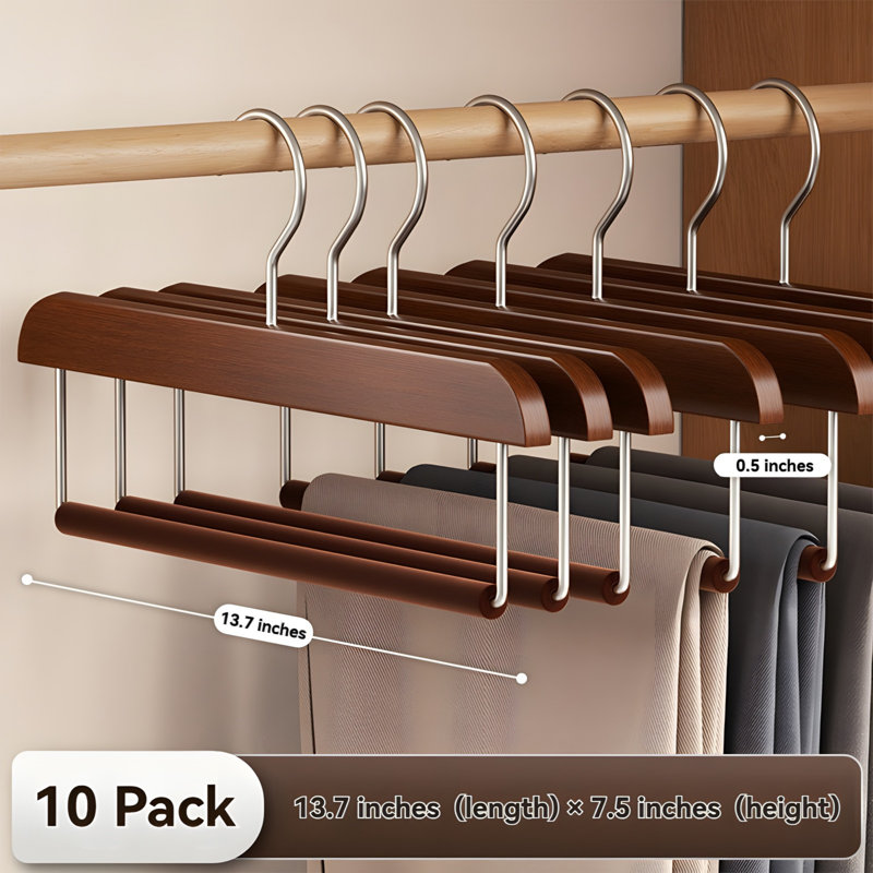 Cintres en velours pour pantalons antidérapants, 10