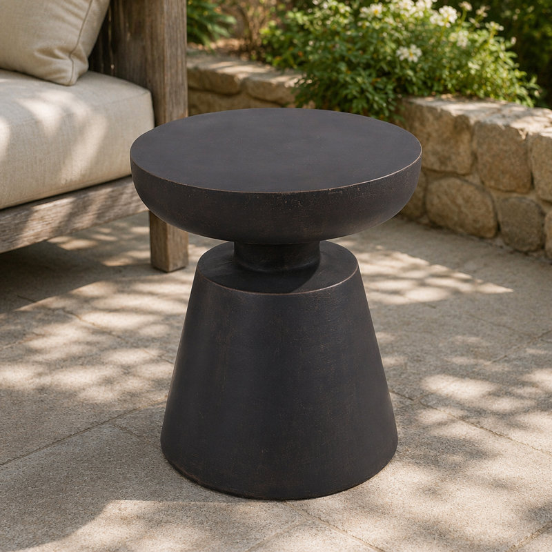 Outdoor LightWeight Concrete Side Table