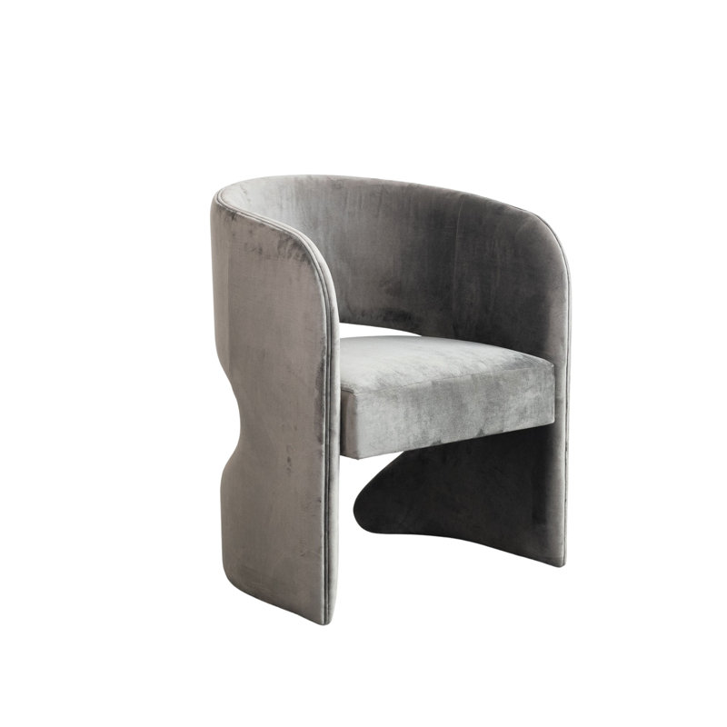 Fauteuil rembourré en velours