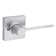 Ladera Square Hall/Closet Lever in Satin Chrome
