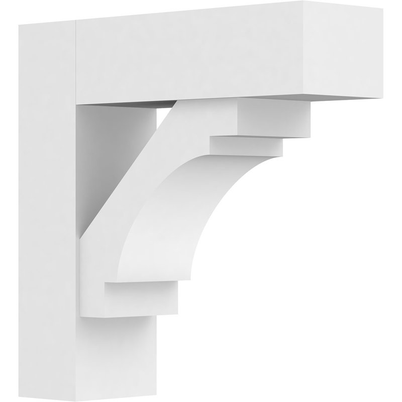 Support en uréthane standard Merced avec extrémités blocs, l 5 po x P 18 po x H 18 po, brun clair apprêté