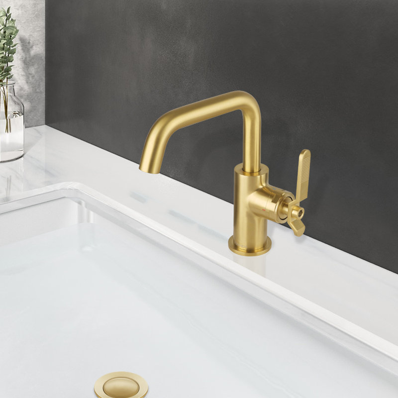 Single-Handle Bathroom Faucet with Drain Assembly