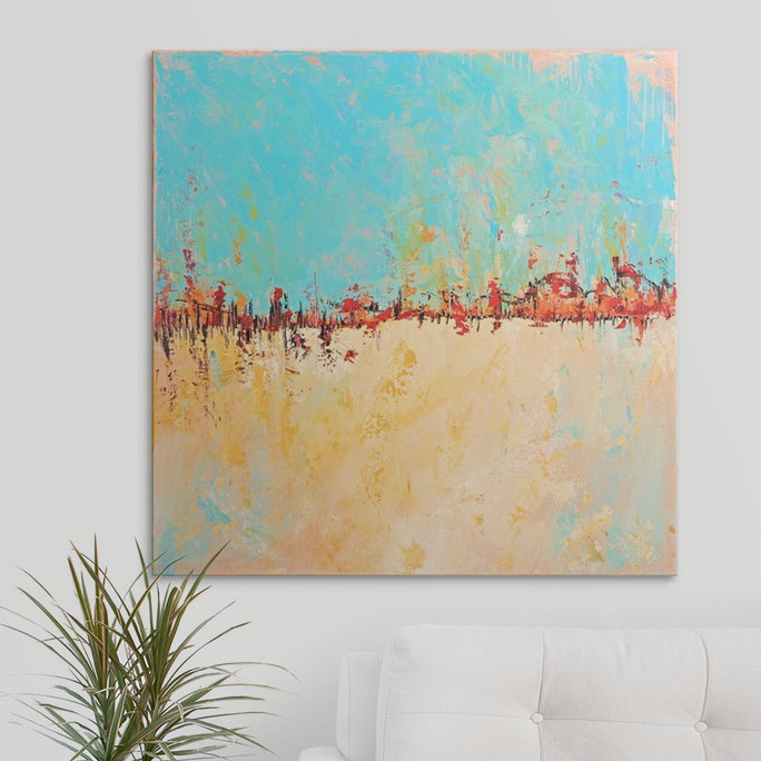 « red horizon », reproduction d’art, H 35 po x l 35 po x P 1,5 po, Toile