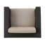 Chaise longue brun foncé 4 pièces - Mélange de coussins pour le confort extérieur avec tissu