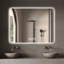 Miroir de salle de bain avec lumières DEL à l'avant et à l'arrière