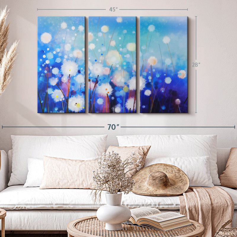 «Morning Wishes Abstract» sur toile, H 28 po x l 45 po
