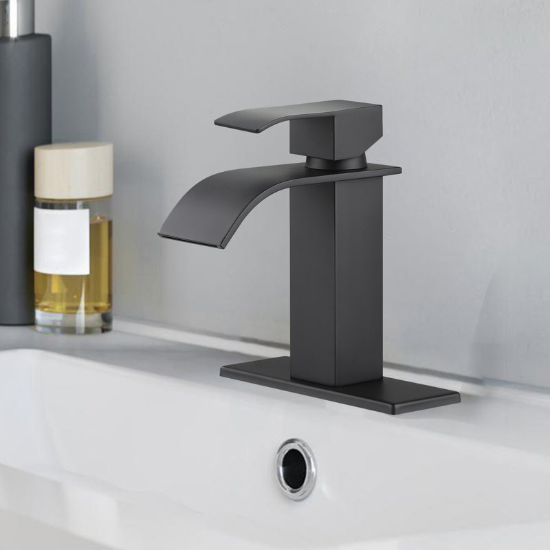 Single Hole Bathroom Faucet, Matte Black