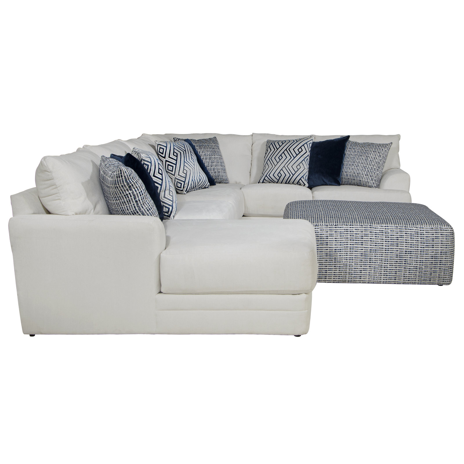 Mazekine Modular Upholstered U-Sectional, Right Hand Facing