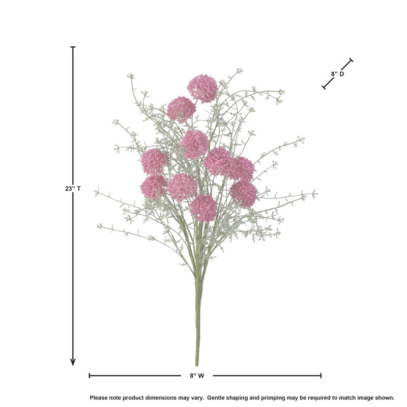 Buisson en plastique 23 po Wild Allium, Rose