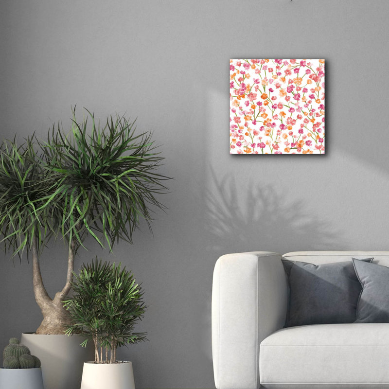 «Garden Party Pattern 7b» par Silvia Vassileva, art mural sur toile, 18 po x 18 po