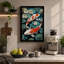 Koi Among Water Lilies Japandi - Print-136765833-136765829