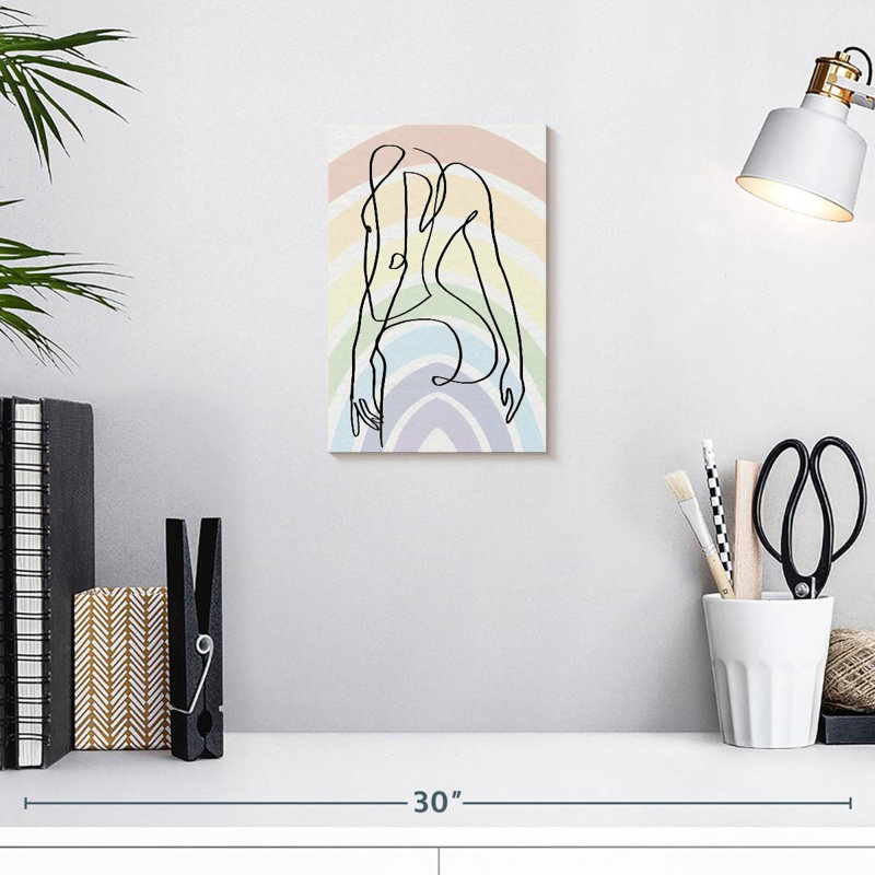 Khadjiah One Line Pride Curves, 12" H x 8" W
